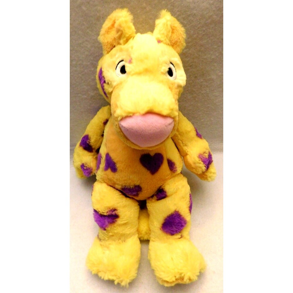 Disney Its A Small World Brazil 18" Plush Jaguar Yellow Purple Hearts RETIRED!